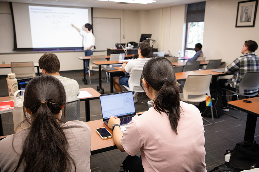 graduate students in a classroom